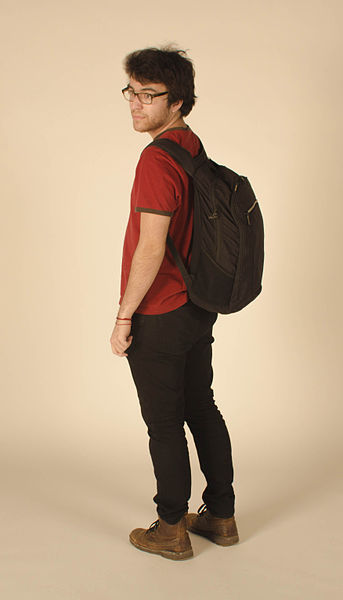 juan with backpack